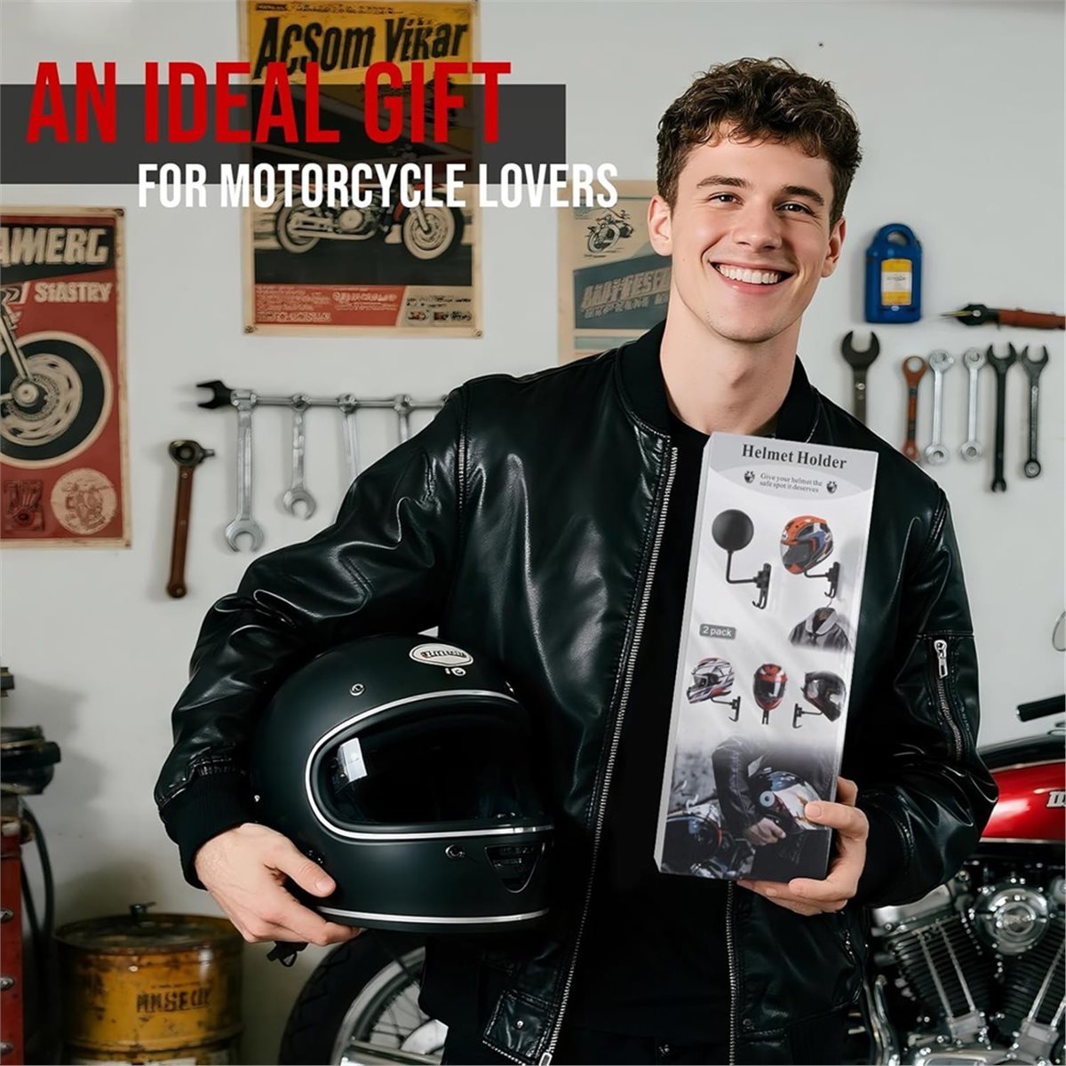 Motorcycle Gear Hanger - Uchwyt ścienny na kasky 2026 Trend