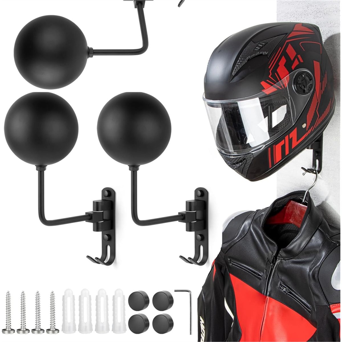 Uchwyt ścienny na kasky 2026 T – Motorcycle Gear Hanger recenzja i cena